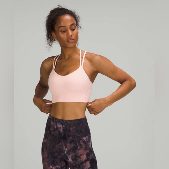 Lululemon Like a Cloud Bra Longline Light Support B/C Cup size 4 Pink Mist PIMI